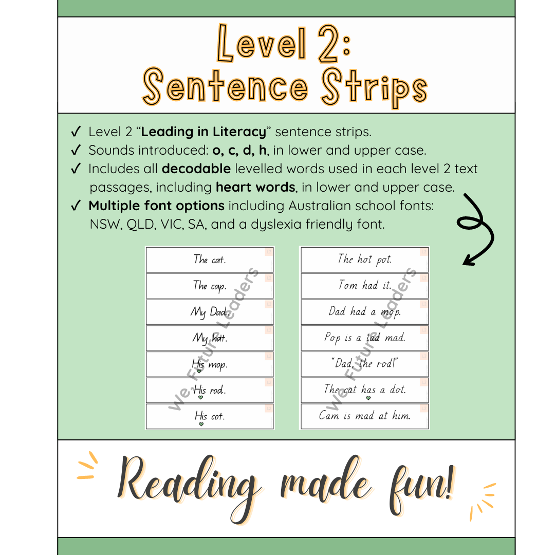 Level 2 Sentence Strips