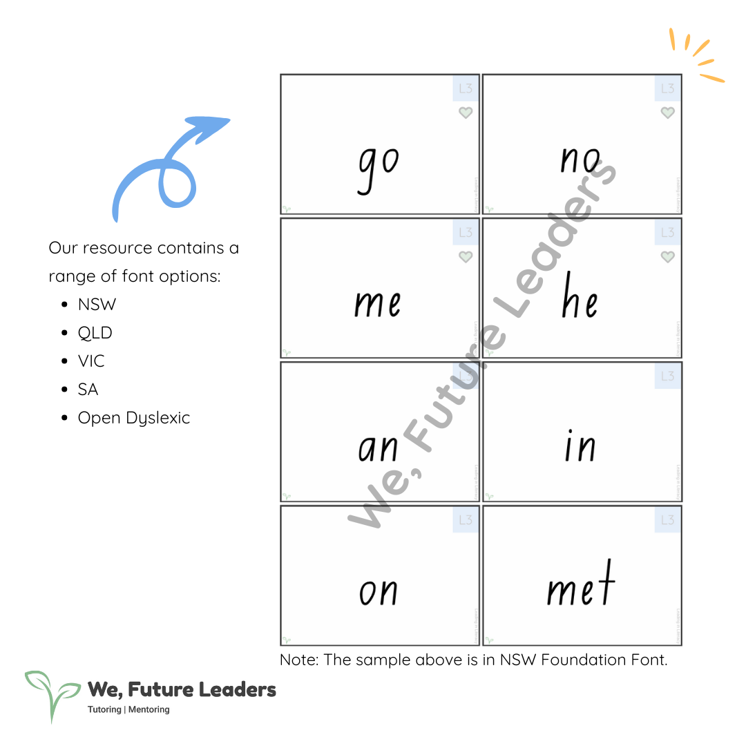 Level 3 Sound & Word Flash Cards
